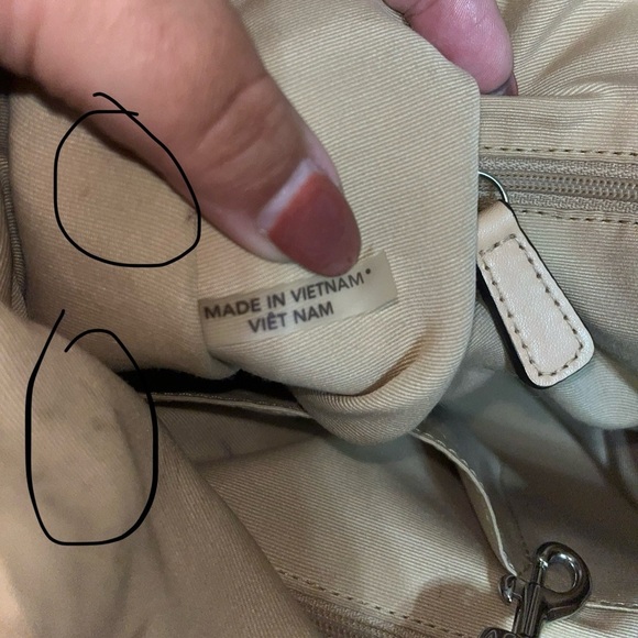 COACH Large Orange Signature Exotic Stripe Leather Shoulder Strap Tote Bag - Picture 14 of 16